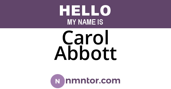 Carol Abbott
