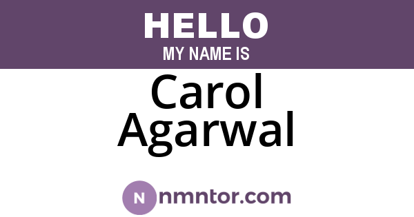 Carol Agarwal