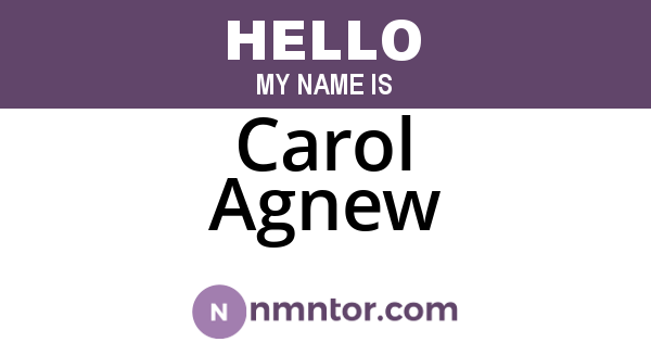 Carol Agnew