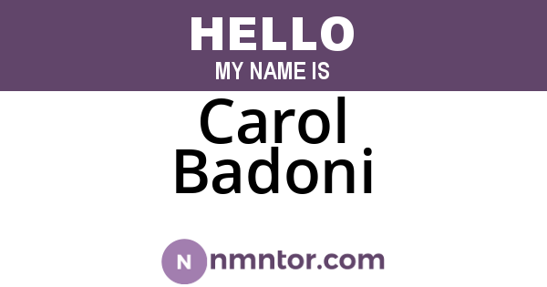 Carol Badoni