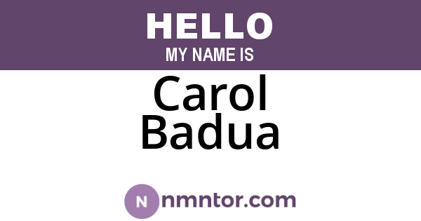Carol Badua