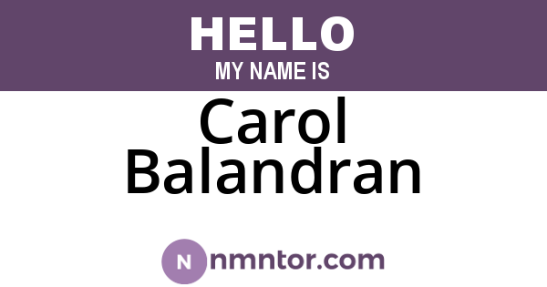 Carol Balandran
