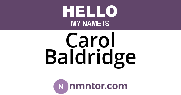 Carol Baldridge
