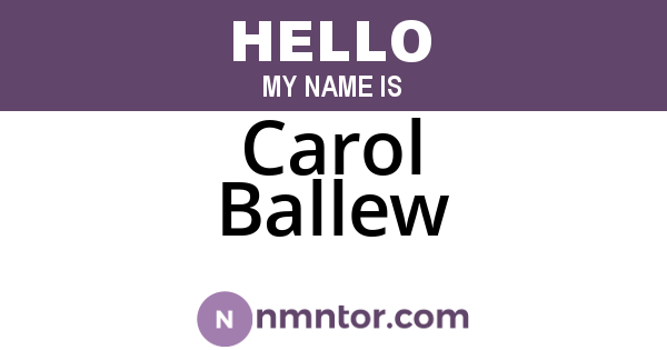Carol Ballew