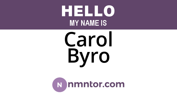 Carol Byro
