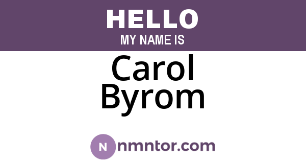 Carol Byrom