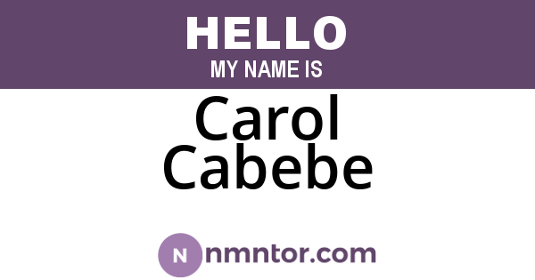 Carol Cabebe