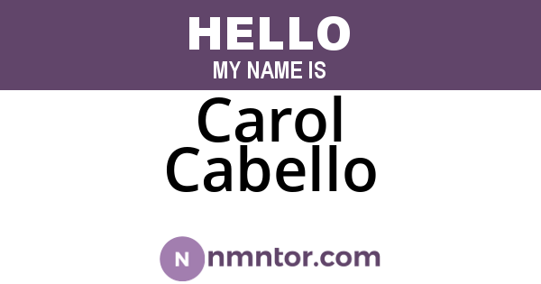 Carol Cabello