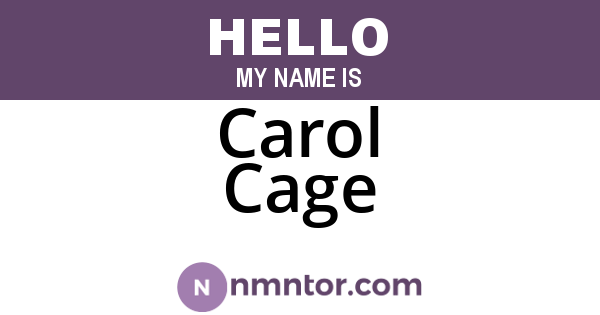 Carol Cage