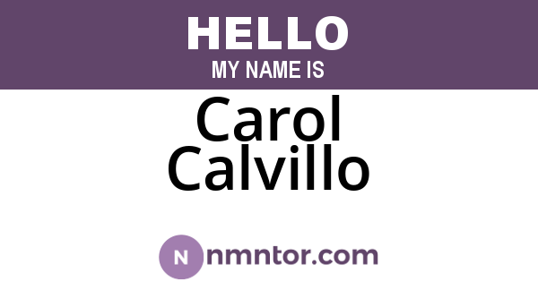 Carol Calvillo