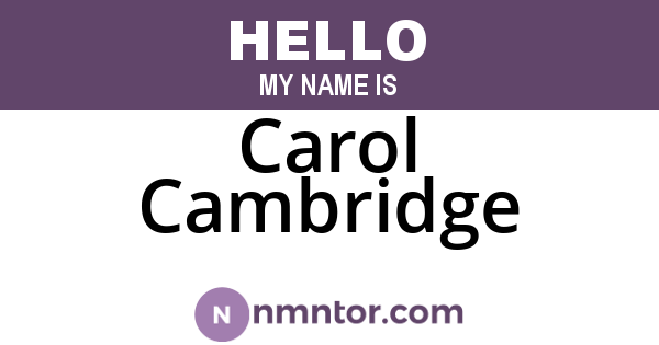 Carol Cambridge
