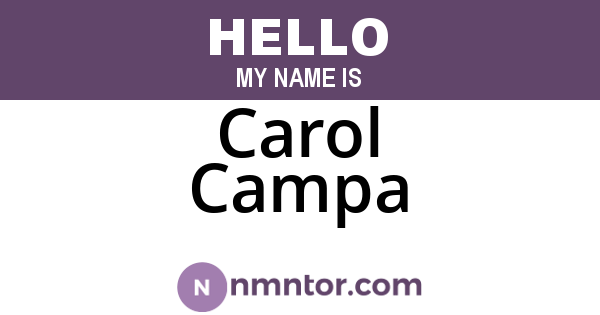 Carol Campa