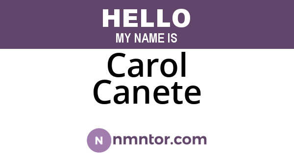 Carol Canete