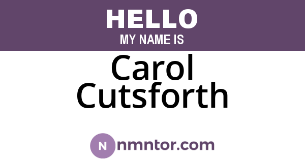 Carol Cutsforth