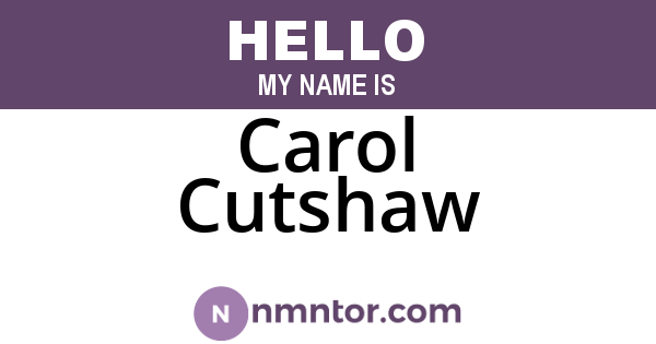 Carol Cutshaw