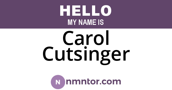 Carol Cutsinger