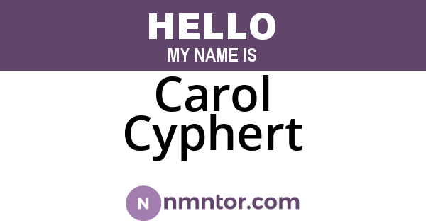 Carol Cyphert