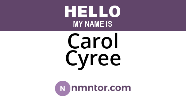 Carol Cyree
