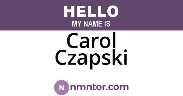 Carol Czapski