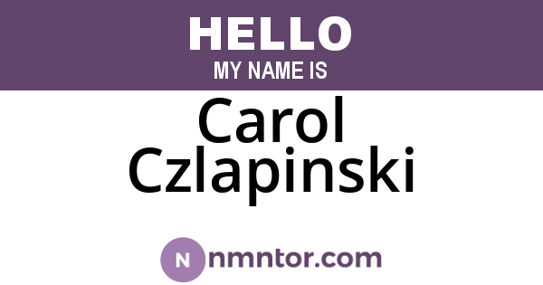 Carol Czlapinski