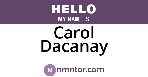 Carol Dacanay