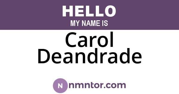 Carol Deandrade