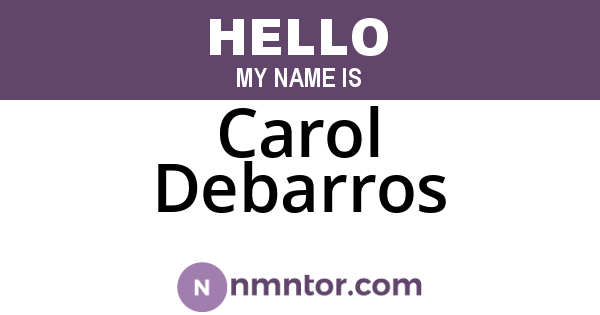 Carol Debarros