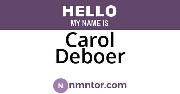 Carol Deboer