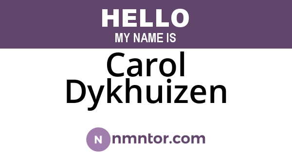 Carol Dykhuizen