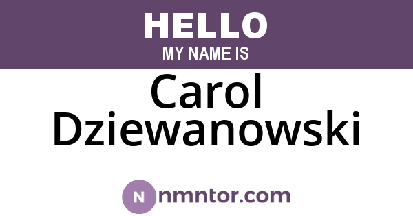 Carol Dziewanowski