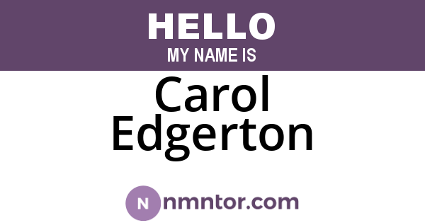Carol Edgerton