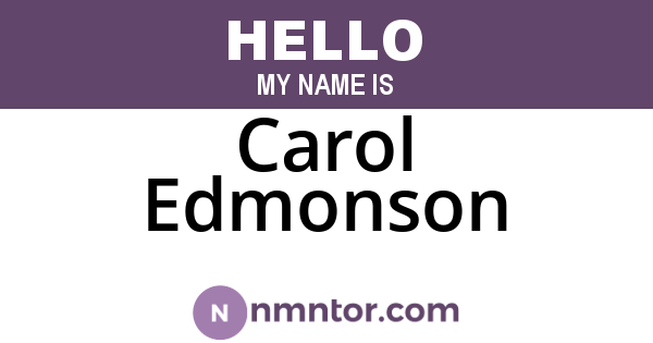 Carol Edmonson