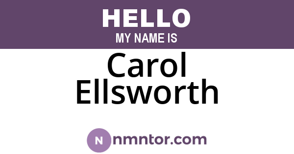 Carol Ellsworth