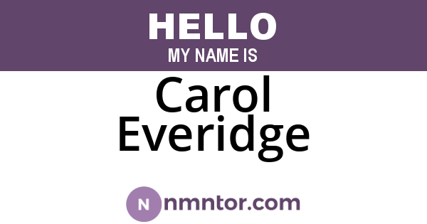 Carol Everidge