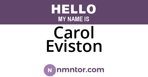 Carol Eviston