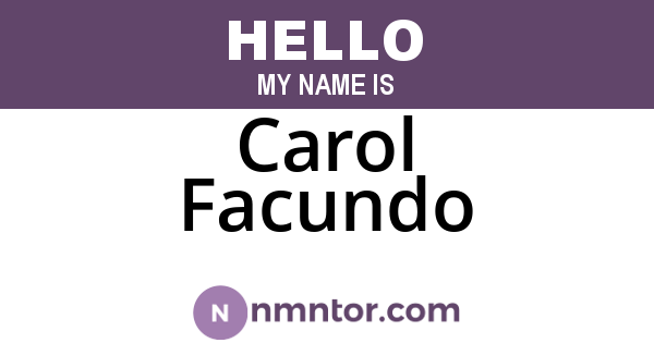 Carol Facundo