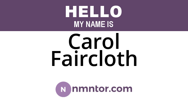 Carol Faircloth