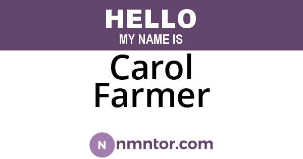 Carol Farmer