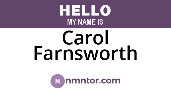Carol Farnsworth