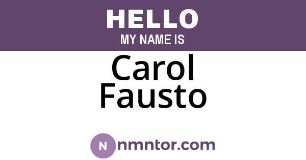 Carol Fausto