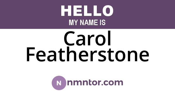 Carol Featherstone
