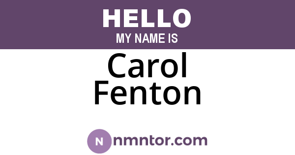 Carol Fenton