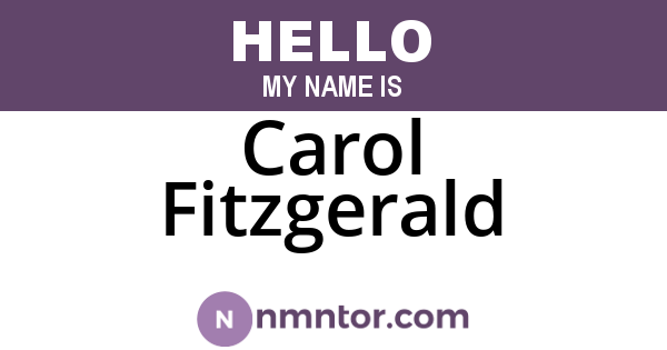 Carol Fitzgerald