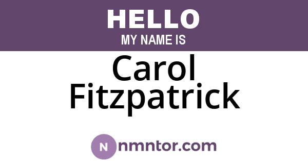 Carol Fitzpatrick