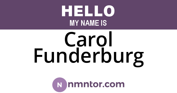 Carol Funderburg