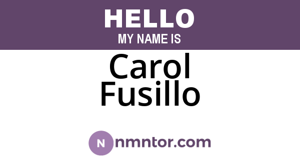 Carol Fusillo