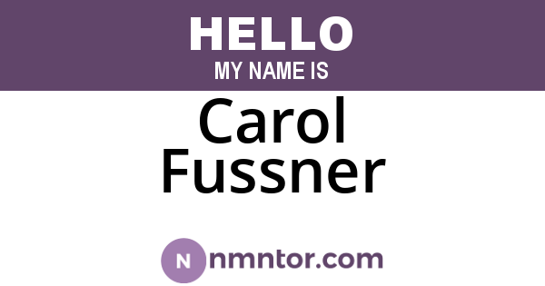Carol Fussner