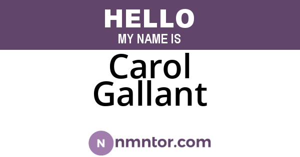 Carol Gallant