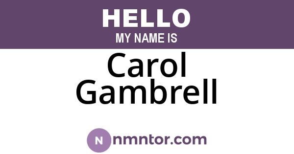 Carol Gambrell