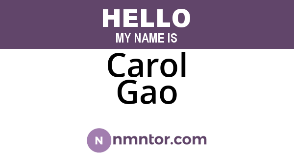 Carol Gao